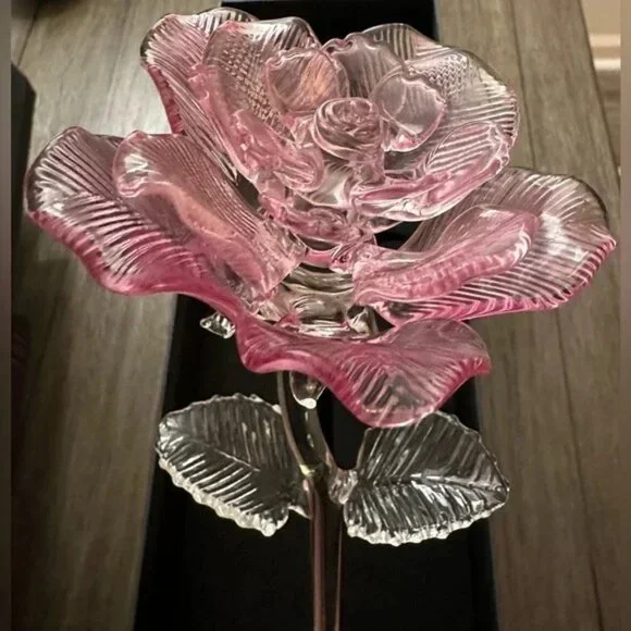 Waterford Crystal Pink Fleurology Rose N w/o T - Picture 6 of 11